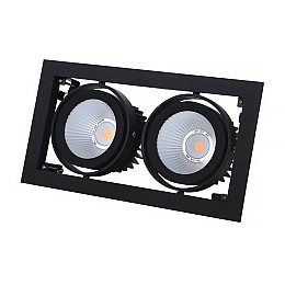 Светильник встроенный Maxus Assistance Grille Pro 2x30W 3500K 38* Серый (1515)