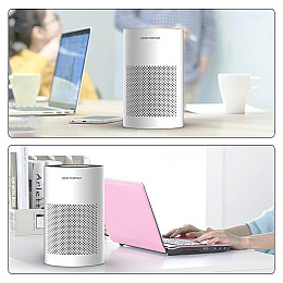 Компактный 2-в-1 очиститель воздуха + ионизатор Doctor-101 Montego с HEPA фильтром с USB (W080)