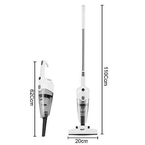 Пылесос колбовый ручной RAF R.8673W от сети 0.5L 600W White