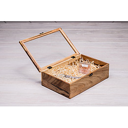 Подарковий бокс для вручення подарунків ecoWalnut 275x180x82 мм