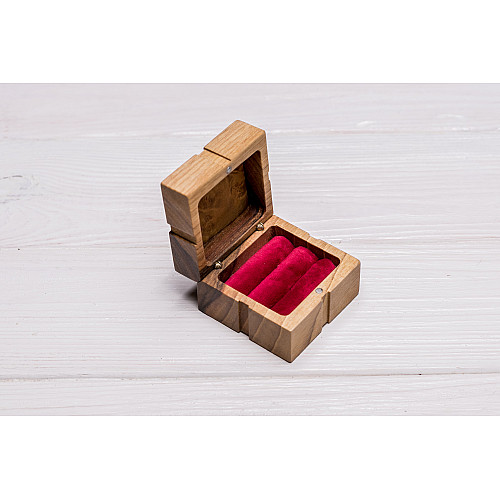 Коробочка для колец на свадьбу Преданность ecoWalnut