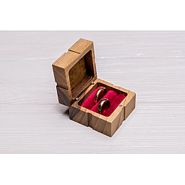 Коробочка для колец на свадьбу Преданность ecoWalnut