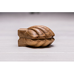 Коробочка для хранения колец на свадьбу Ракушка ecoWalnut