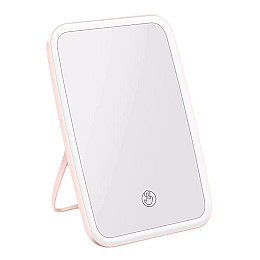 Косметичне настільне дзеркало RIAS LY-522 з LED підсвіткою Pink