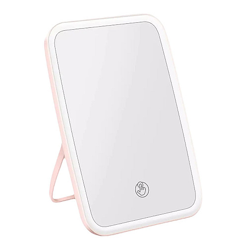 Косметичне настільне дзеркало RIAS LY-522 з LED підсвіткою Pink