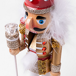 Фигурка декоративная Novogod'ko Щелкунчик 25 см дерево золото (974680)