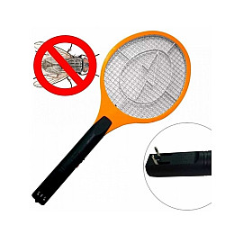Електрична мухобійка Mosquito Rechargeable hitting Swatter Чорно-оранжева