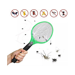 Електрична мухобійка Mosquito Rechargeable hitting Swatter Чорно-зелена
