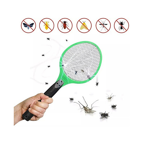 Электрическая мухобойка Mosquito Rechargeable hitting Swatter Черно-зеленый