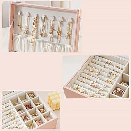 Шкатулка Casegrace SP-01261 Рожева для прикрас і ювелірних виробів двохрівнева (12497-74849)