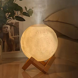 Увлажнювач повітря-нічник Moon Lamp 13 см 400mAh 880мл