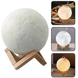 Увлажнювач повітря-нічник Moon Lamp 13 см 400mAh 880мл