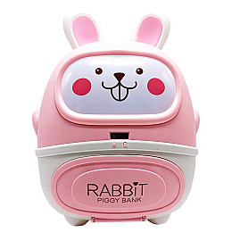 Детская электронная копилка SUNROZ Зайчик USB 18 х 12 х 25 см Pink (152536)
