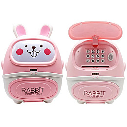 Детская электронная копилка SUNROZ Зайчик USB 18 х 12 х 25 см Pink (152536)