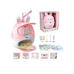 Детская электронная копилка SUNROZ Зайчик USB 18 х 12 х 25 см Pink (152536)