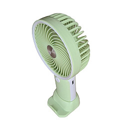 Вентилятор ручной аккумуляторный с подставкой для телефона Mini Fan HX09-1 Салатовый с белым