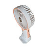 Вентилятор ручной аккумуляторный с подставкой для телефона Mini Fan HX09-1 Белый с персиковым