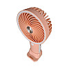 Вентилятор ручной аккумуляторный с подставкой для телефона Mini Fan HX09-1 Персиковый с белым