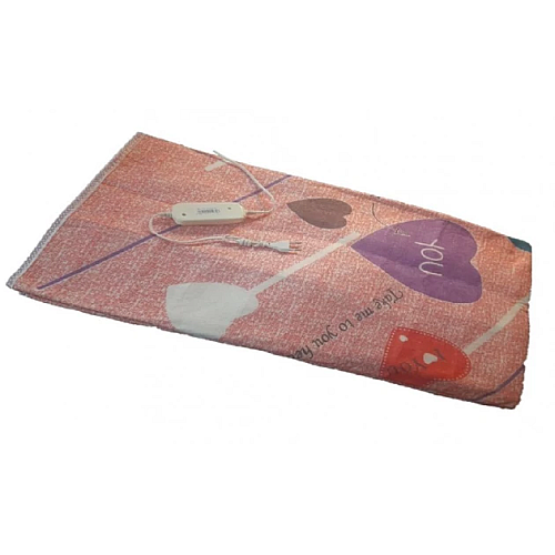 Электроодеяло RIAS Heart 150х180 см 120W Pink