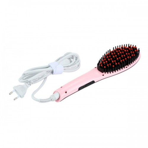 Расческа-выпрямитель Fast Hair Straightener HQT-906 Рожевий