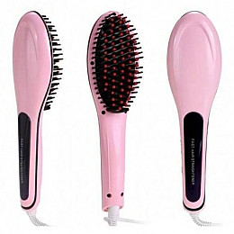 Расческа-выпрямитель Fast Hair Straightener HQT-906 Рожевий