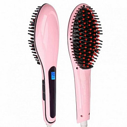 Расческа-выпрямитель Fast Hair Straightener HQT-906 Рожевий