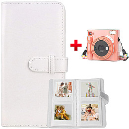 Фотоальбом білий для Instax Square 80 фото і Чехол для Fujifilm Instax Square SQ1 Прозорий (2331235237)
