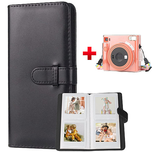 Фотоальбом чорний для Fujifilm Instax Square на 80 фото та Чехол Fujifilm Instax Square SQ1 Прозорий (2331236697)