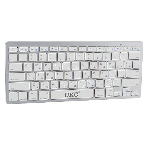 Бездротова клавіатура UKC BK3001 Bluetooth Silver (np2_7474)