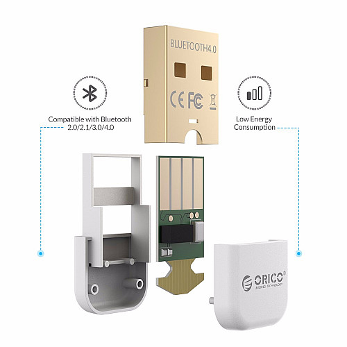 USB Bluetooth адаптер ORICO беспроводной передатчик bluetooth 4.0 для компьютера, ноутбука BTA-403-WH (32367981155)