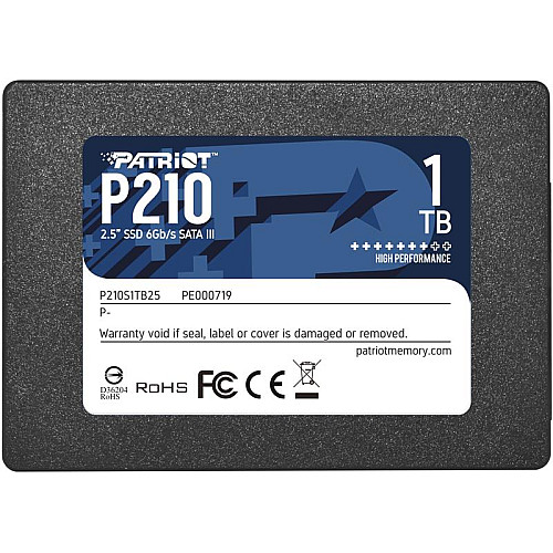 Накопитель SSD 1TB Patriot P210 2.5" SATAIII TLC (P210S1TB25)