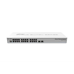 Комутатор MikroTik CRS326-24G-2S+RM (24x1G, 2xSFP+, L3)