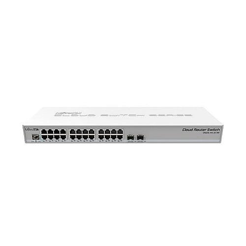 Коммутатор MikroTik CRS326-24G-2S+RM (24x1G, 2xSFP+, L3)