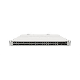 Комутатор MikroTik CRS354-48P-4S+2Q+RM (48xGE PoE+, 4xSFP+, 2xQSFP+, 750W макс, L3)