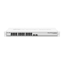 Комутатор MikroTik CSS326-24G-2S+RM (24x1G, 2xSFP+, SwOS)