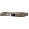 Коммутатор TENDA TEF1016D 16port 10/100, неуправляемый, мет корпус
