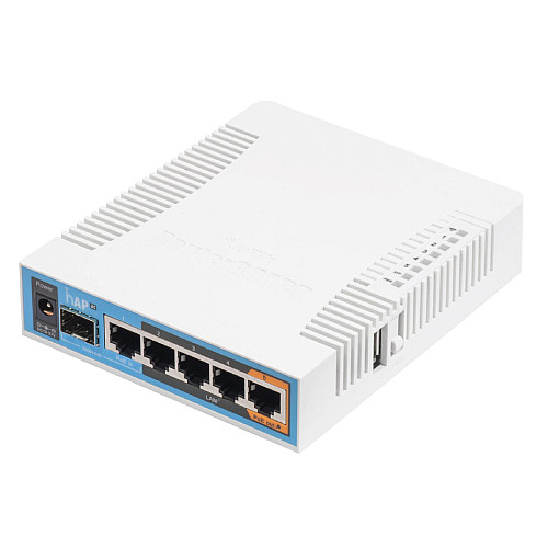 Бездротовий маршрутизатор Mikrotik hAP AC RB962UiGS-5HacT2HnT (AC, 720MHz/128Mb, 5x10/100/1000 Ethernet портів, 1xSFP, 2,5 dBi)