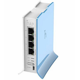 Бездротовий маршрутизатор Mikrotik hAP lite TC RB941-2ND-TC (N300, 650MHz/32Mb, 4x10/100 Ethernet порти, 1,5 dBi, Tower Case)