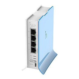 Бездротовий маршрутизатор Mikrotik hAP lite TC RB941-2ND-TC (N300, 650MHz/32Mb, 4x10/100 Ethernet порти, 1,5 dBi, Tower Case)