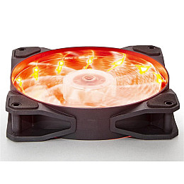 Вентилятор Frime Iris LED Fan 15LED Orange (FLF-HB120O15); 120х120х25мм, 3-pin+4-pin
