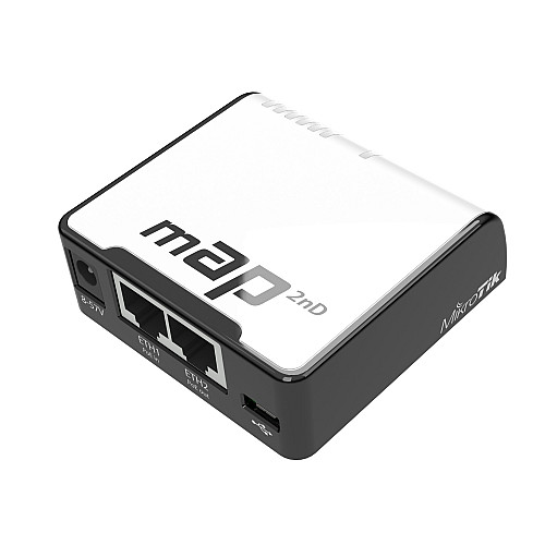 Точка доступа Mikrotik mAP2nD (RBmAP2nD) (N300, 2xFE, 1x micro USB, 1,2 dBi, PoE)