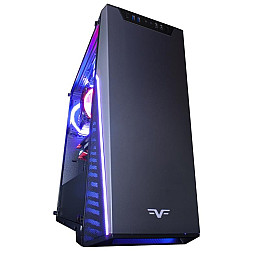 Корпус Frime MarkIII 2*USB3.0 без БП (MarkIII-U3-GLS-3RGBF-WP);  2xUSB 3.0, 2xUSB, Ліва бічна панель з загартованого скла, 3шт RGB Double Ring Fan з управлінням режимами підсвітки та швидкістю обертання вентиляторів кнопками на корпусі