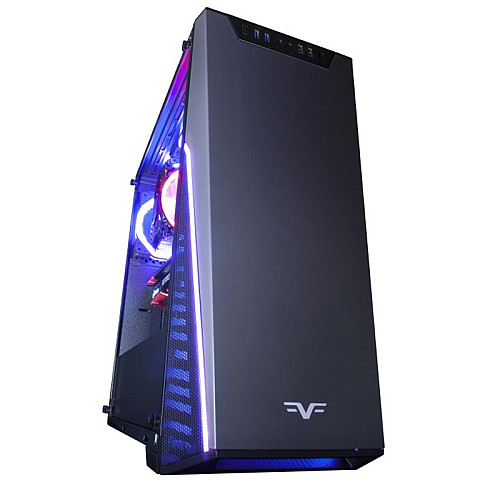 Корпус Frime MarkIII 2*USB3.0 без БП (MarkIII-U3-GLS-3RGBF-WP); 2xUSB 3.0, 2xUSB, Ліва бічна панель з загартованого скла, 3шт RGB Double Ring Fan з управлінням режимами підсвітки та швидкістю обертання вентиляторів кнопками на корпусі