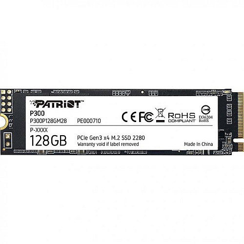 Накопитель SSD 128GB Patriot P300 M.2 2280 PCIe NVMe 3.0 x4 TLC (P300P128GM28)