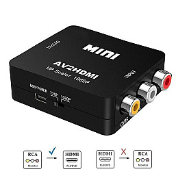 Конвертер відеосигналу AV to HDMI відео + аудіо Full HD 1080P Felkin AV2HDMI