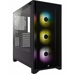 Корпус Corsair iCUE 4000X RGB Tempered Glass Black (CC-9011204-WW) без БП