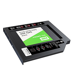 Карман-адаптер Ugreen CM322 9.5мм для підключення 2.5" HDD/SSD SATA 3.0 в ноутбук 70657