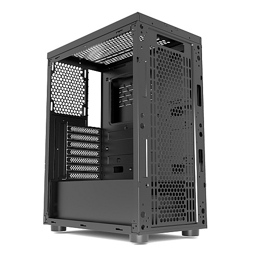 Корпус 1stPlayer R6-A-3R1 Color LED Black без БП