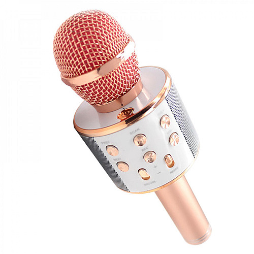 Караоке-микрофон беспроводной WS 858 Rose Gold (au084-hbr)