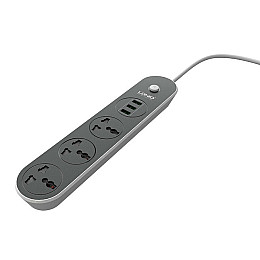 Удлинитель сетевой Ldnio SC3301, 3USB, 3 розетки, 1.6м, черный